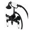 Kingston Brass AE21T0 3-3/8 Inch Wall Mount Tub Faucet with Hand Shower, Matte Black AE21T0 - alternate 1